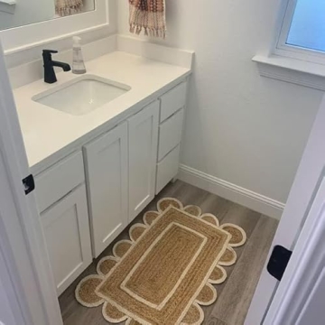 KLAVATE Braided Jute Rug for Stylish Home Decor