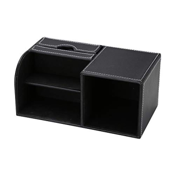 KINGFOM PU Leather Desk Organizer for Office Supplies