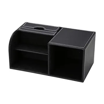 KINGFOM PU Leather Desk Organizer for Office Supplies