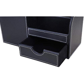 KINGFOM PU Leather Desk Organizer for Office Supplies