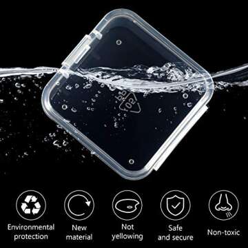 Blulu 12 Pieces Plastic Clear Storage Box Organizer with snap-tight closure latch Mini small Storage Containers Cases with Hinged Lid Hobby Modular Craft Supply Satchel (1.5 x 1.5 x 0.7 Inch)