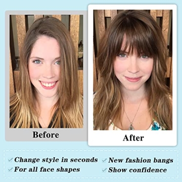 Natural Looking NAYOO Clip-in Bangs for Effortless Style