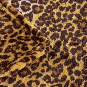 Edenleaf Leopard Print Blanket Fleece Throw Blanket for Bed Sofa Travel and Camping, Super Soft Cozy Fluffy Plush Blanket, Cheetah Print Blanket for All Seasons(50”×60”)