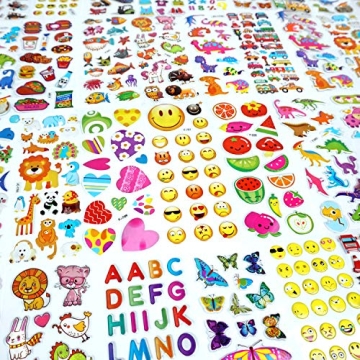 BEESTECH 500+ Fun Stickers for Toddlers, Gift Box Included