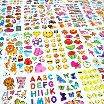 BEESTECH 500+ Fun Stickers for Toddlers, Gift Box Included