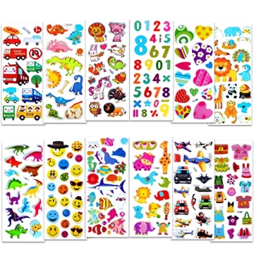BEESTECH 500+ Fun Stickers for Toddlers, Gift Box Included