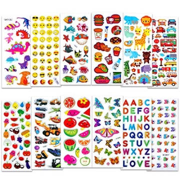 BEESTECH 500+ Fun Stickers for Toddlers, Gift Box Included