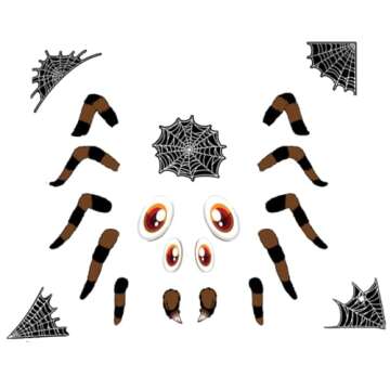 Halloween Trunk or Treat Car Decorations Kit, Spider Large Halloween Car Sticker for SUV and Truck, ...