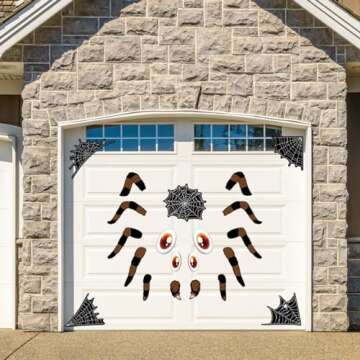 Halloween Trunk or Treat Car Decorations Kit, Spider Large Halloween Car Sticker for SUV and Truck, Halloween Car&Door Decor, Halloween Party Supplies for Outdoor