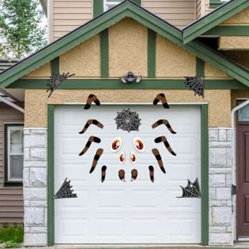 Halloween Trunk or Treat Car Decorations Kit, Spider Large Halloween Car Sticker for SUV and Truck, Halloween Car&Door Decor, Halloween Party Supplies for Outdoor