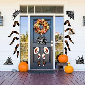 Halloween Trunk or Treat Car Decorations Kit, Spider Large Halloween Car Sticker for SUV and Truck, Halloween Car&Door Decor, Halloween Party Supplies for Outdoor