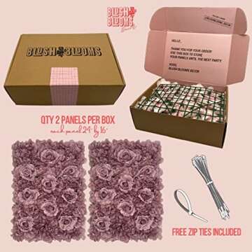Blush Blooms Flower Panels Set - Elegant Event Decor