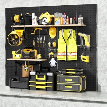 Heavy Duty Metal Pegboard Wall Organizer for Tools & Crafts