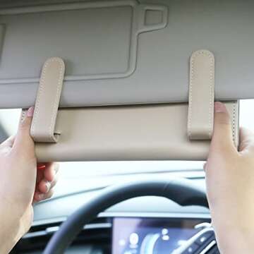 BANCHELLE Car Tissue Holder, Hanging Paper Towel Clip, PU Leather Tissue Box, Paper Carton, Paper To...