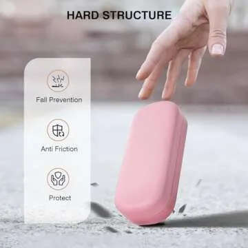 Marvolia Glasses Case Hard Shell Large Eyeglasses Case PU Leather Protective Case for Sunglasses Eyeglasses with Cleaning Cloth for Men Women - Pink