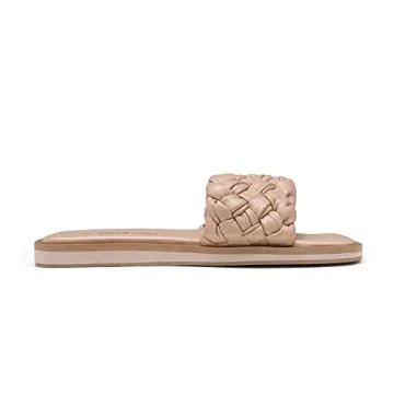 DREAM PAIRS Women's Stylish Square Open Toe Slide Sandals