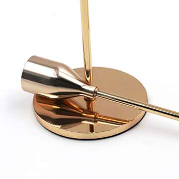 Gails Willing Set of 3 Gold Brass Candle Holders for Taper Candles, Decorative Candlestick Holder for Wedding, Dinning, Party, Fits 3/4 inch Thick Candle&Led Candles (Metal Candle Stand)