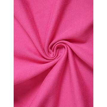 Remidoo Women's Sexy Long Sleeve Sweetheart Neck Patchwork Contrast Crop Top T Shirt Hot Pink Small