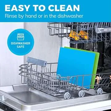 Extra Thick Flexible Cutting Board Mats Set of 4 Dishwasher Safe