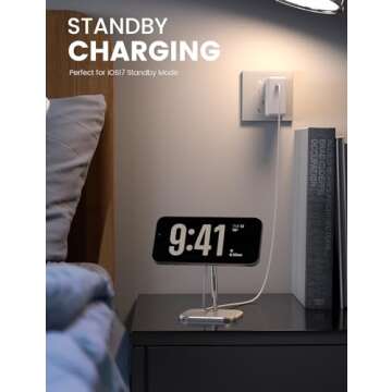 Lamicall Phone Stand for Apple 15W MagSafe Charger - [Charger Not Included] 360 Rotation Adjustable ...