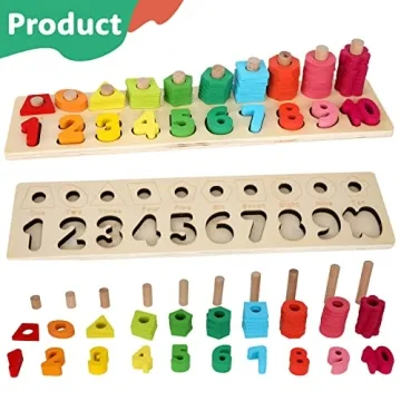 Sendida Montessori Shapes Puzzle Toys for Early Learning