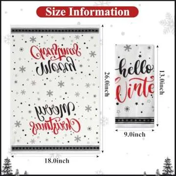 KMCCUMBER Christmas Kitchen Towels Set of 2 - Holiday Decor
