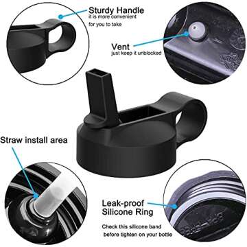 The Mass Straw Lid for Hydro Flask Wide Mouth 32/40oz