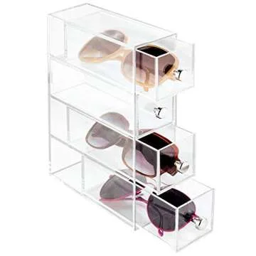 iDesign 36560EU 4-Drawer Vanity/Cosmetic Organizer, Set of 1, Clear