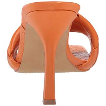 Vince Camuto Women's Footwear Women's Brelanie Woven Strap Dress Mule Heeled Sandal, Carribean Orange, 8