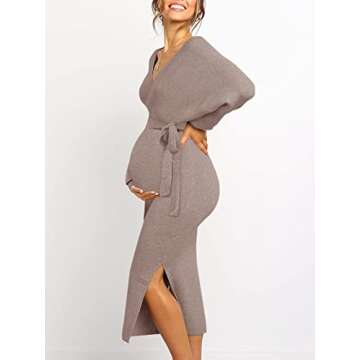 Chang Yun Maternity Nursing Dress: Comfortable Sweater Dress for Moms