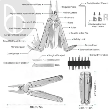 BIBURY BI2049 Multitools Pliers Pro - Ultimate Compact Survival Tool