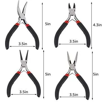 URSKYTOUS 4Pcs Jewelry Pliers Set for Crafting
