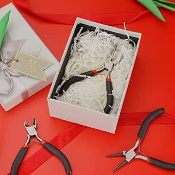 URSKYTOUS 4Pcs Jewelry Pliers Set for Crafting