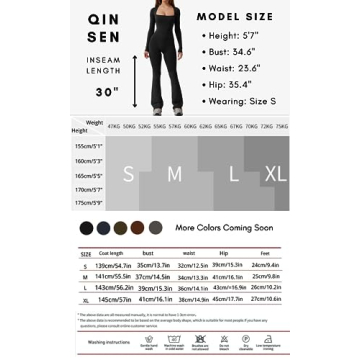 QINSEN Long Sleeve Jumpsuit for Women Stylish & Comfortable