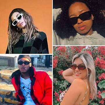 kimorn Rectangle Sunglasses for Women Men Trendy Retro Fashion Sun Glasses 90’s Vintage Square Frame K1200 (Green Frame Grey Lens, 65)