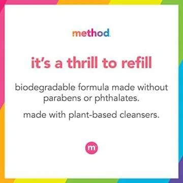 Method Gel Hand Soap Refill, Vanilla + Raspberry, Biodegradable Formula, 34 Fl Oz (Pack of 1) (Packaging May Vary)