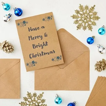 Best Paper Greetings A7 Kraft Thank You Cards Pack