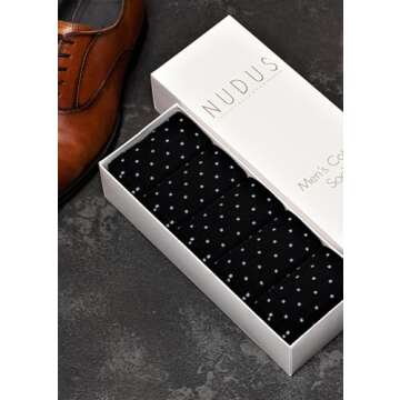 NUDUS Men’s Cotton Dress Socks - Classic and Stylish Business Socks