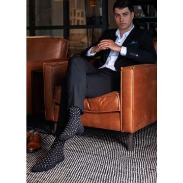 NUDUS Men’s Cotton Dress Socks - Classic and Stylish Business Socks