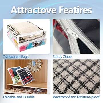 20Pcs Clear Zippered Storage Bags - Versatile Organizer