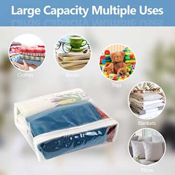 20Pcs Clear Zippered Storage Bags - Versatile Organizer