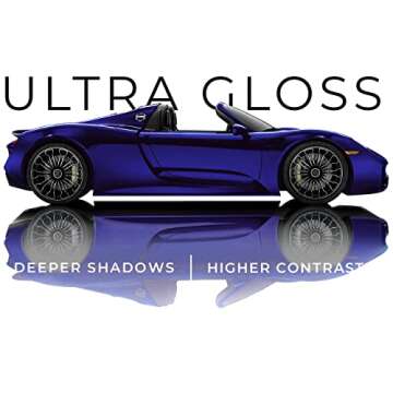 VViViD+ Ultra Gloss Neptune Pearl Blue Vinyl Car Wrap - 1ft x 5ft