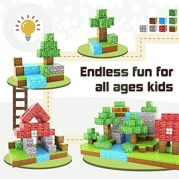 100PCS Magnetic Blocks Build Mine Magnet World Set