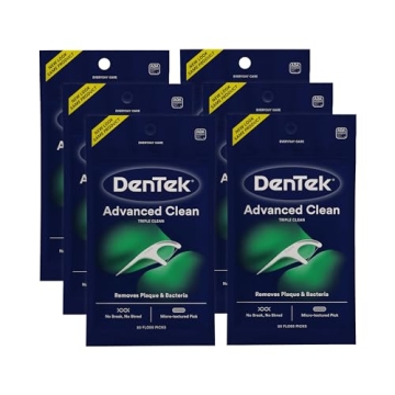 DenTek Triple Clean Floss Picks - Fresh & Durable 20 Count