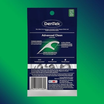 DenTek Triple Clean Floss Picks - Fresh & Durable 20 Count