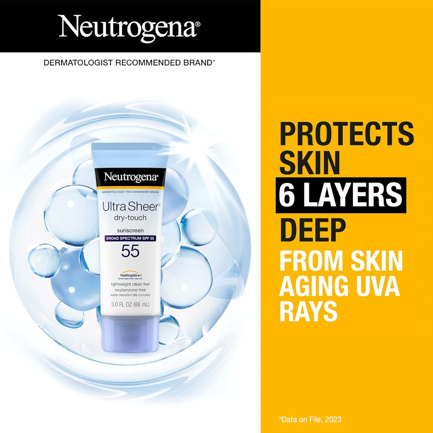 Neutrogena Ultra Sheer Sunscreen SPF 55, Travel Size