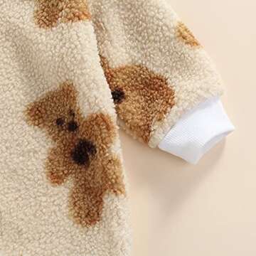 Baby Oversized Fleece Romper for Infants 0-24 Months