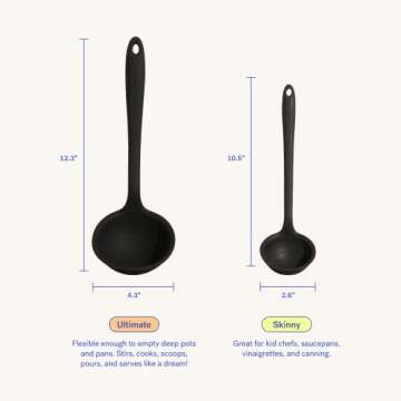 GIR: Get It Right Silicone Soup Ladle - Non-stick Heat Resistant Seamless Kitchen Cooking Serving for Soups, Chili, Sauces, Batter, and More - Ultimate, Mint