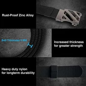 YOETEY Ratchet Tactical Gun Belt - Durable & Adjustable