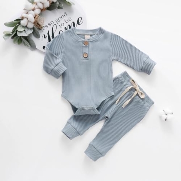 Cozy Knitted Cotton Baby Pajama Set for Newborns